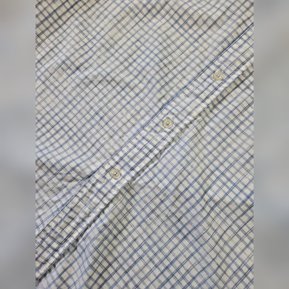 Calvin Klein Jeans windowpane plaid short sleeve button down shirt - Picture 3 of 9